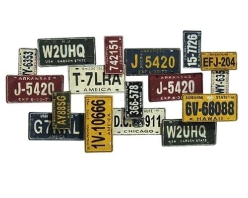 Placa metal auto plaques colorida