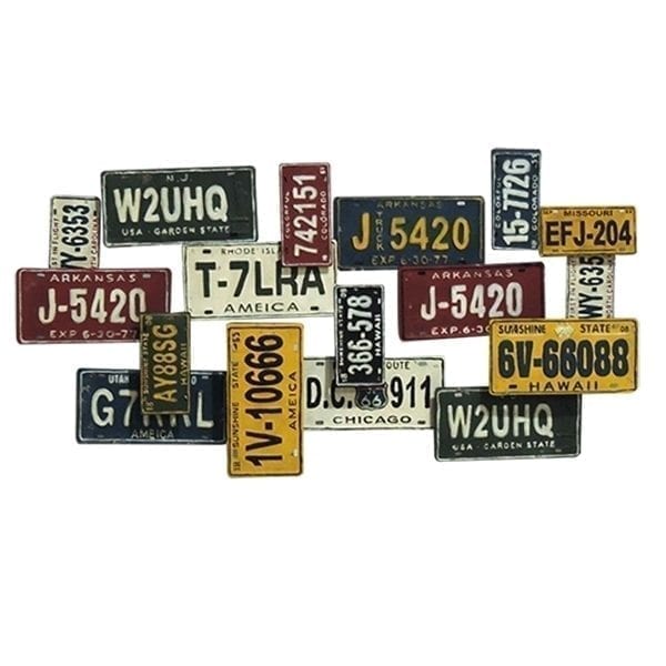 Placa metal auto plaques colorida