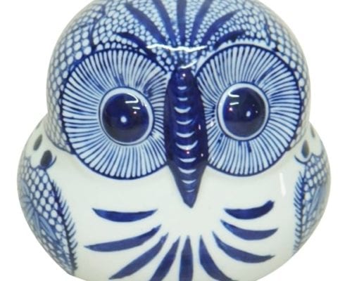 Coruja porcelana blue spirit 27058